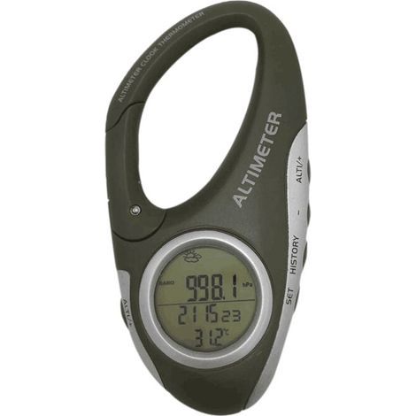 Baromètre, altimètre, thermomètre, prévisions météo, moniteur pour escalade, camping, sports de plein air, multifonction avec rétroéclairage (1/4)