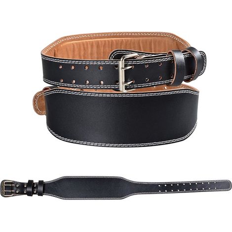 Ceinture de musculation rembourrée en cuir PU, protection lombaire pour haltérophilie (1/5)