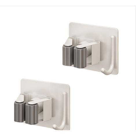Support de vadrouille Gunmetal - Rangement sûr et élégant (paquet de 2) (1/3)