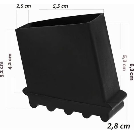 Set of Rubber Ladder Feet 50 x 25 mm, Protective Caps for Ladders, Ladder Feet Rubber Ladder Feet for Home Workers (1/4)