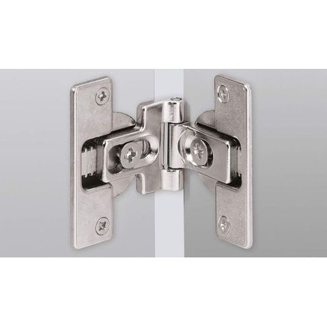 Charnières de porte pliante à visser 180° en zinc moulé sous pression nickelé