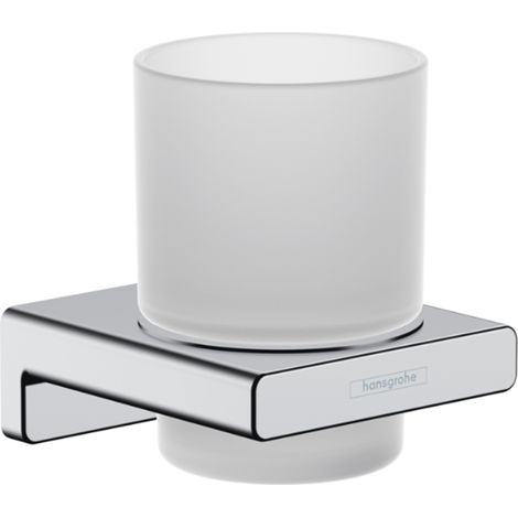 Hansgrohe AddStoris Bathroom Toothbrush Holder Tumbler Chrome Wall Mounted