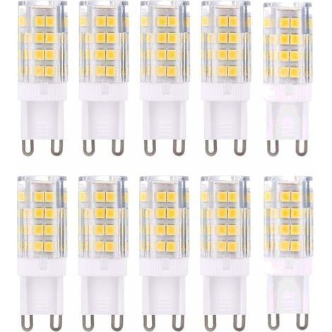 Ampoules LED G9 - Blanc Chaud 3000K 5W Équivalent aux Ampoules Halogènes de 40W 420 Lumens - Non Dimmable - Lot de 10 (Classe énergétique A+) (1/4)
