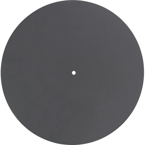 Tapis de platine vinyle en acrylique noir, antistatique, anti-poussière et anti-bruit, compatible avec les platines 12 pouces. (1/5)