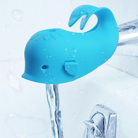 Protection bec de baignoire bébé, cache robinet en forme baleine douce, sécurité bain enfant anti-choc (1/5)
