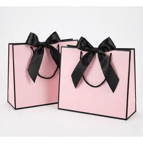 Set di 2 sacchetti regalo in carta con manici, ideali per donne, ragazze, damigelle d'onore, compleanni, matrimoni e altre occasioni. Colore blu. (1/5)