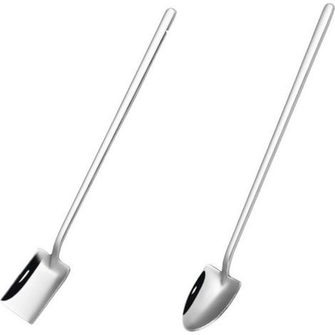 Cuillère À Café - Cuillère À Dessert En Acier Inoxydable 304 - Pour Thé Glace Crème Glacée Sucres Épices - Lot De 2 (1/5)