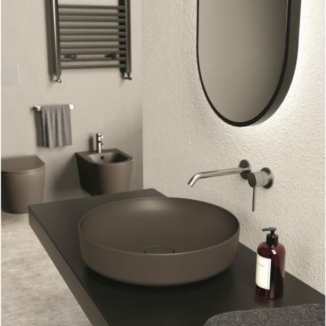 FORM CIRCLE 45 Bleu mat. Siphon Noir mat. Sans Bonde
