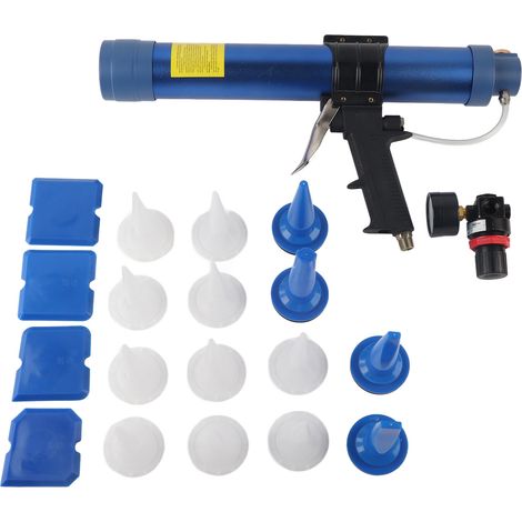 Pistolet pneumatique à mastic pour cartouche de verre 500ml, 6Bar, type britannique, outil d'application à air comprimé (1/5)