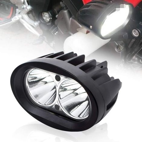 Luci LED ausiliarie per moto, fari anteriori a LED rotondi da 20 W, fendinebbia per moto da 12 V e 24 V, fari a LED per moto da 1800 lm, luci ausiliarie per moto, luci fuoristrada per camion, 4x4, ATV
