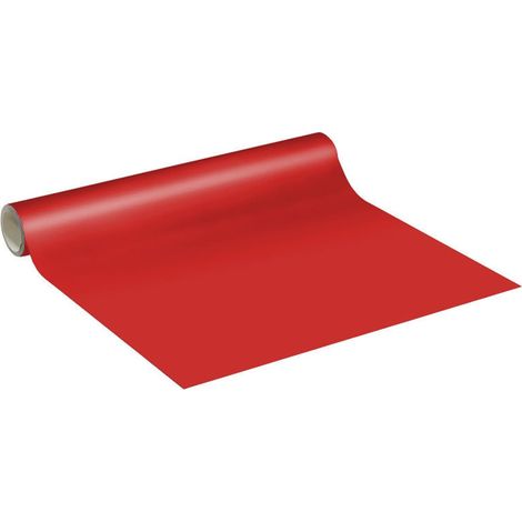 Sticker Vinyle Imperméable Cuisine Armoire Porte - Adhesif pour Meuble, Autocollant pour Meuble - Sticker Mural H60cm x L2m - Rouge Tomate (1/5)