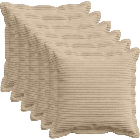 Funda de almohada 6 uds. HOUTEN Gris topo 40 x 40 cm pana vidaXL (1/5)