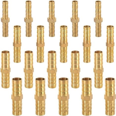 Lot de 20 raccords de tuyau en laiton pour durite essence – Tailles 6mm/8mm/10mm/12mm – Étanchéité renforcée – Installation facile (1/5)