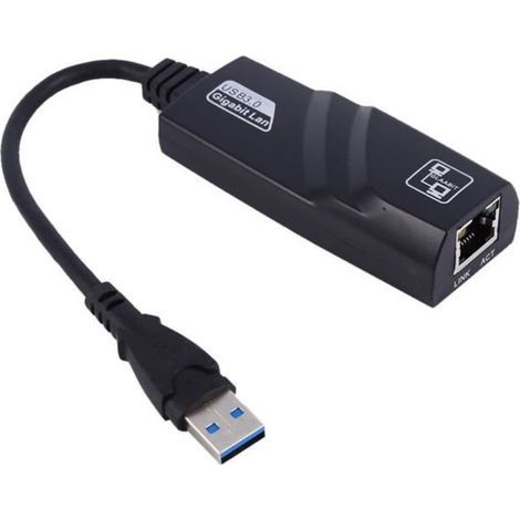 pair Adaptateur réseau Ethernet USB 3.0 - TMISHION - RJ45 - SuperSpeed - Compatible Windows et Mac - Compact (1/4)