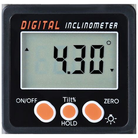 Support magnétique de boîtier de télémètre électronique de rapporteur d'angle numérique LCD 0-360 °