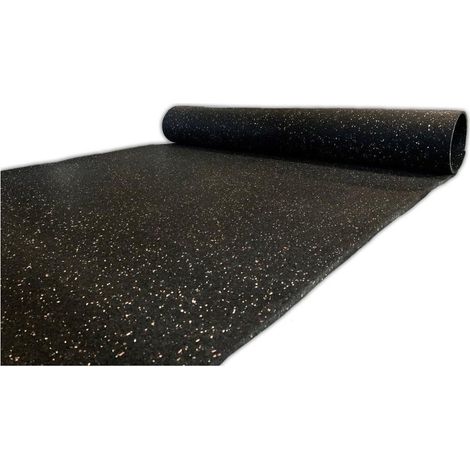 JARDIN202 - Suelo para Gimnasio SPORT NEGRO EPDM - Rollo 4MM C/NEGRO 1.25 ALTO X15MT - 4MM C/NEGRO 1.25 ALTO X15MT - (1/2)