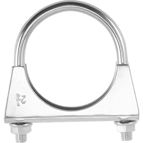 U Boulon Silencieux Échappement Collier 2,24" Galvanisé Fer U Boulon Silencieux Embout Échappement Crochet Argent Collier Pour 57Mm Embout Tuyaux Raccord 1 Pcs (1/5)