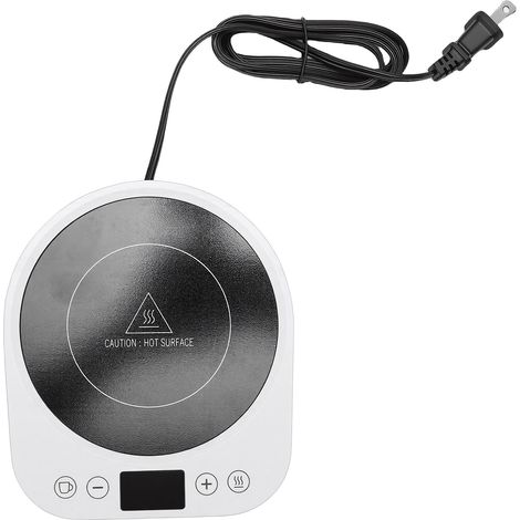 Sous-tasse chauffante électrique 3 températures 176°F/150°F/130°F minuterie 12H arrêt automatique 4H plaque étanche LED blanc pour bureau (1/5)