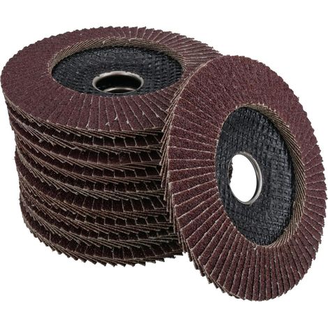 10 x Flap Discs 40 Grit Angle Grinder 4.5" (115mm) Flat Sanding Grinding AU025 (1/5)
