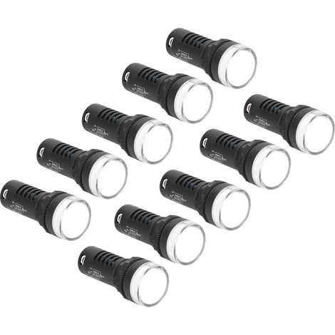 Lot de 10 voyants indicateurs d'économie d'énergie à LED rouge et verte pour moteurs 24 V (CA/CC) (1/5)