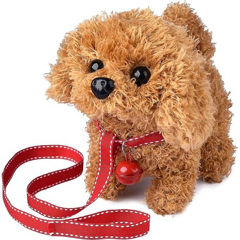 Peluche Chien Husky Chiot Animal de Compagnie Électronique Interactif - Marche, Aboiements, Remuement de la queue, Étirement Animal de Compagnie pour Enfants (Chien Caniche) (1/5)