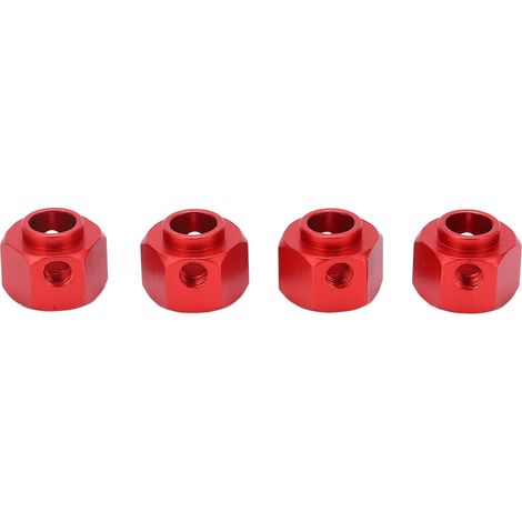 Adaptateur de moyeu hexagonale RC, connecteur d'élargissement pour Traxxas 1/10 véhicule de crawling, rouge 8mm (1/5)