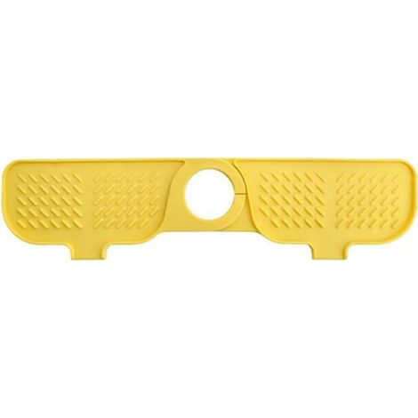 Tapis de robinet en silicone - paire - Coussinet d'égouttage - Tapis d'évier - Bac anti-fuite - Protection anti-éclaboussures - Tapi (1/4)