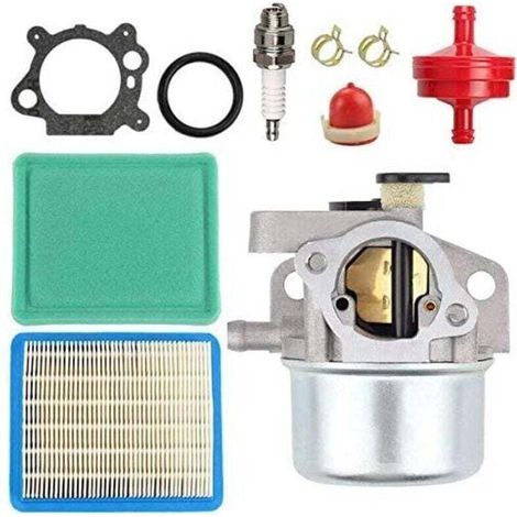 Carburetor 799871 799866 for Briggs & Stratton engines 790845, 796707, 794304, compatible with engine series 675, 675ex, 725ex, including an air filter, gasket and aluminum spark plug