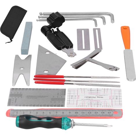 Kit de Réparation Guitare avec Lime Polie en Acier Inoxydable pour Mesure et Ajustement d'Instrument de Musique (1/5)
