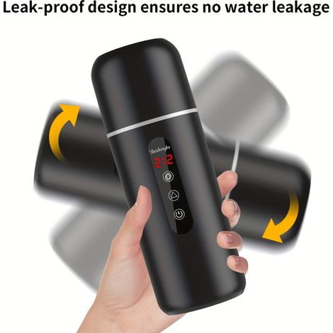 Tragbarer 12V/24V Wasserkocher für Reisen, als Wassererhitzer im Auto und Kaffeewärmer mit magnetischer Rührfunktion