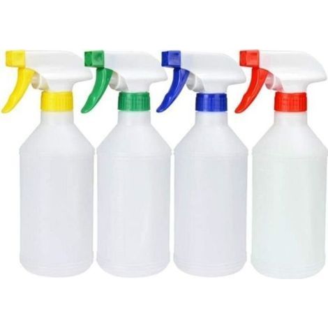 4pcs 500ml Flacon Pulvérisateur Vide à Pression Manuelle Bouteille Vaporisateur pour Fleurs de Micro Paysage et Hydratation (1/4)