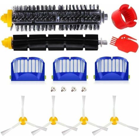 Remplaçant kit Brosses Secours d'accessoires pour iRobot Roomba série 600 610 614 620 625 630 635 640 645 650 655 660 665 670 671 680 690 691 Accessoires pour Rechange iRobot Roomba 600 (1/5)
