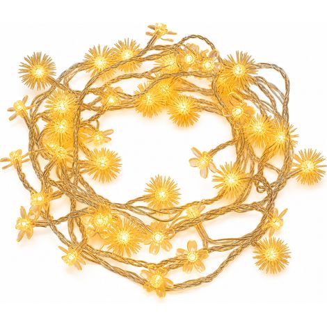 Guirlande LED Étanche Fleurs de Cerisier et Pissenlit, 100 Lumières, 10 m, 220 V, pour Camping et Tente (1/5)
