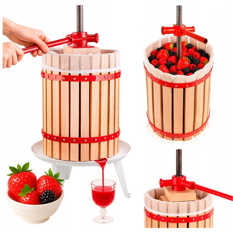 Pressa a vite per frutta con una capacità di 18 l