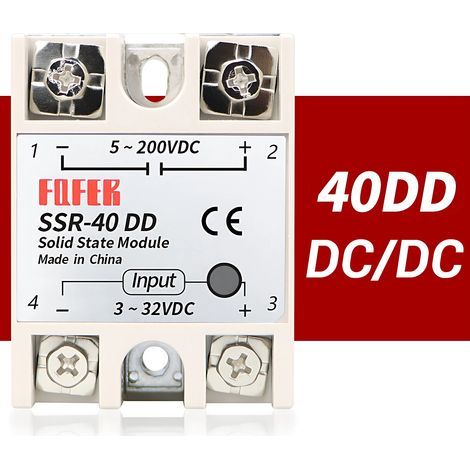 Relais statique monophasé SSR-40 DD 40A 5-220VDC pour l'automatisation des processus industriels (1/5)