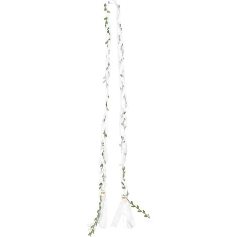 rustique de 190 cm avec feuilles et pendentifs en bois en (1/5)