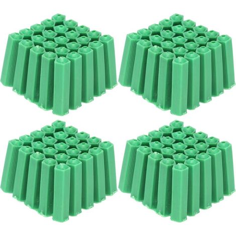 100 Pièces Cheville d'Expansion M6 en Plastique Vert pour Fixation Murale (1/5)