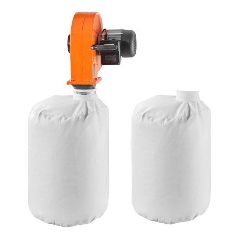 Extractor de Polvo de Pared, 1 HP, 951,45 m³/h, con Bolsa Colectora de Polvo 2,5 Micras y 79,5 L, Extractor de Virutas a Carpintería, Talleres y Fábricas Industriales, 1040 x 350 x 400 mm (1/5)