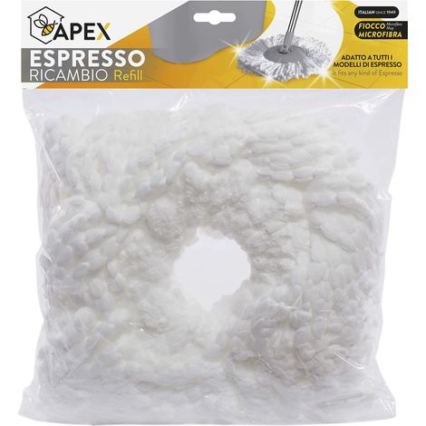 Mop Lava Pavimento Centrifuga Apex Microfibra 28 x 28 cm 6 Pezzi (1/2)