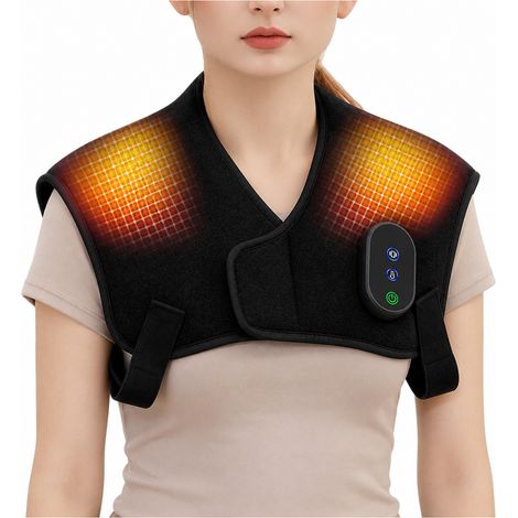 Massageur d'Épaules Chauffant Sans Fil avec Vibration - Contrôle Tactile & Rechargeable TYPE-C (1/5)