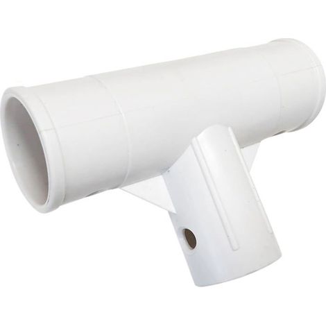 Raccord en T droit blanc/bleu 40 mm, 1/2/3 pièces, coude à 90/180 degrés, adapté aux tuyaux de piscine (blanc, 1 pièce)