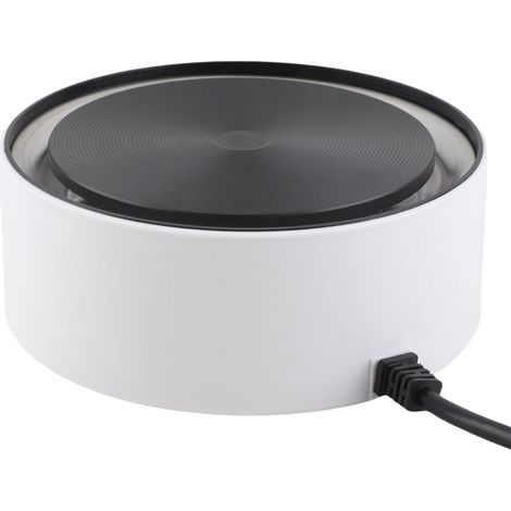 [Placa eléctrica] Mini placa eléctrica giratoria de 360° para café y té – Portátil, vertical – PP, 16 cm, 550 g – 1 unidad (1/5)