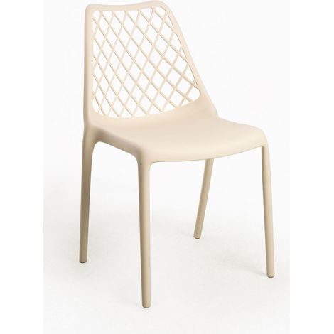 Sillas Jardín - Silla Mima Polipropileno - Beige