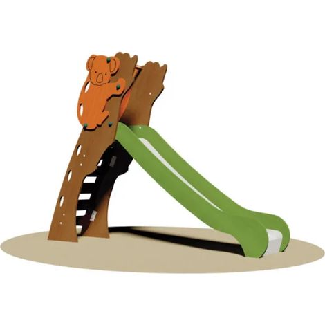 Scivolo Juma Giochipark H98cm in acciaio inox con sponde in legno o polietilene - Wood