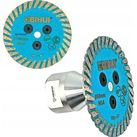 Lama diamantata BIHUI per sottosquadro 60 mm M14 DCW60