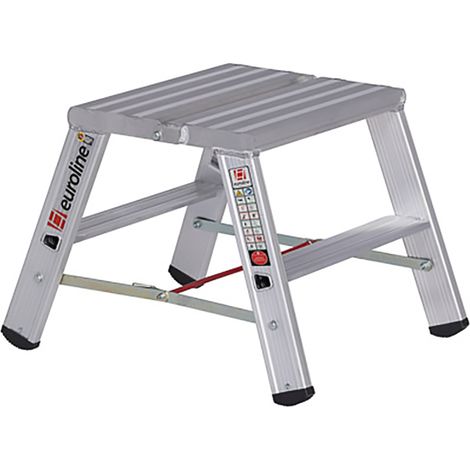 Euroline Premium 30581 Stufenstehleiter breit 2x2 Stufen (1/4)