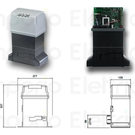 faac kit automatisme 844 e r z16 230v ac 109837 mmkit