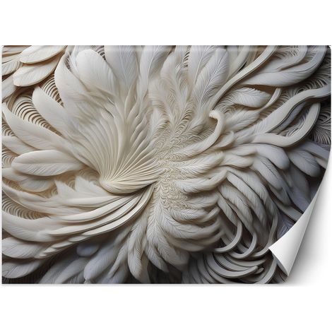Fototapete Abstrakte Textur weiß 3D 250x175 cm (1/5)