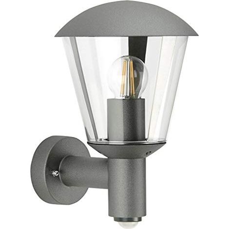 ALBERT 621855 APPLIQUE MURALE AVEC DÉTECTEUR DE MOUVEMENT INTÉGRÉ EN FONTE D'ALUMINIUM
