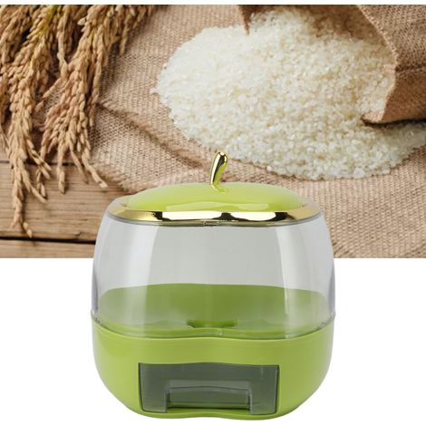 Boîte de conservation du riz, anti-insectes, récipient multifonctionnel pour le riz, seau hermétique, étanche à l'humidité, petit modèle vert (1/5)
